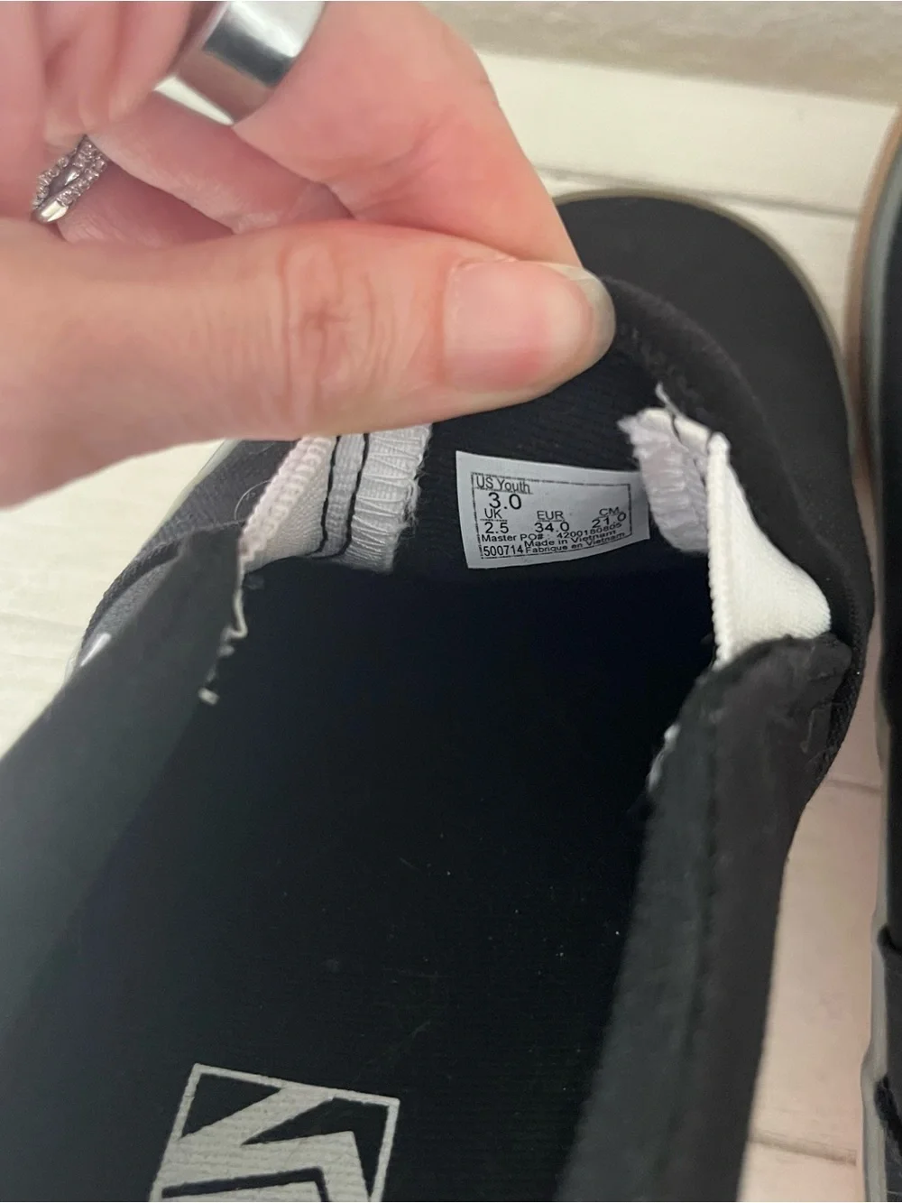 Vans Black Slip-On Sneakers with Gum Sole